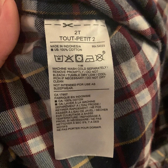 Janie & Jack Boys Plaid buttoned down 2T multicolor spring summer top - Picture 3 of 8